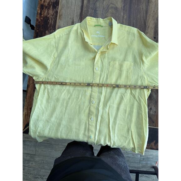 Tommy Bahama Men's Yellow Sea Breezer Linen Long Sleeve Button Up Shirt Size XL - Picture 3 of 5